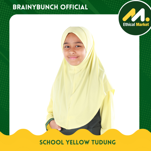 Brainy Bunch Elementary School Yellow Tudung