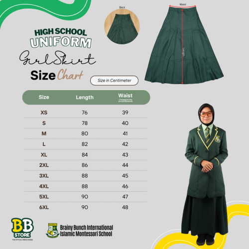 Brainy Bunch Highschool - Green Skirt (Girls)